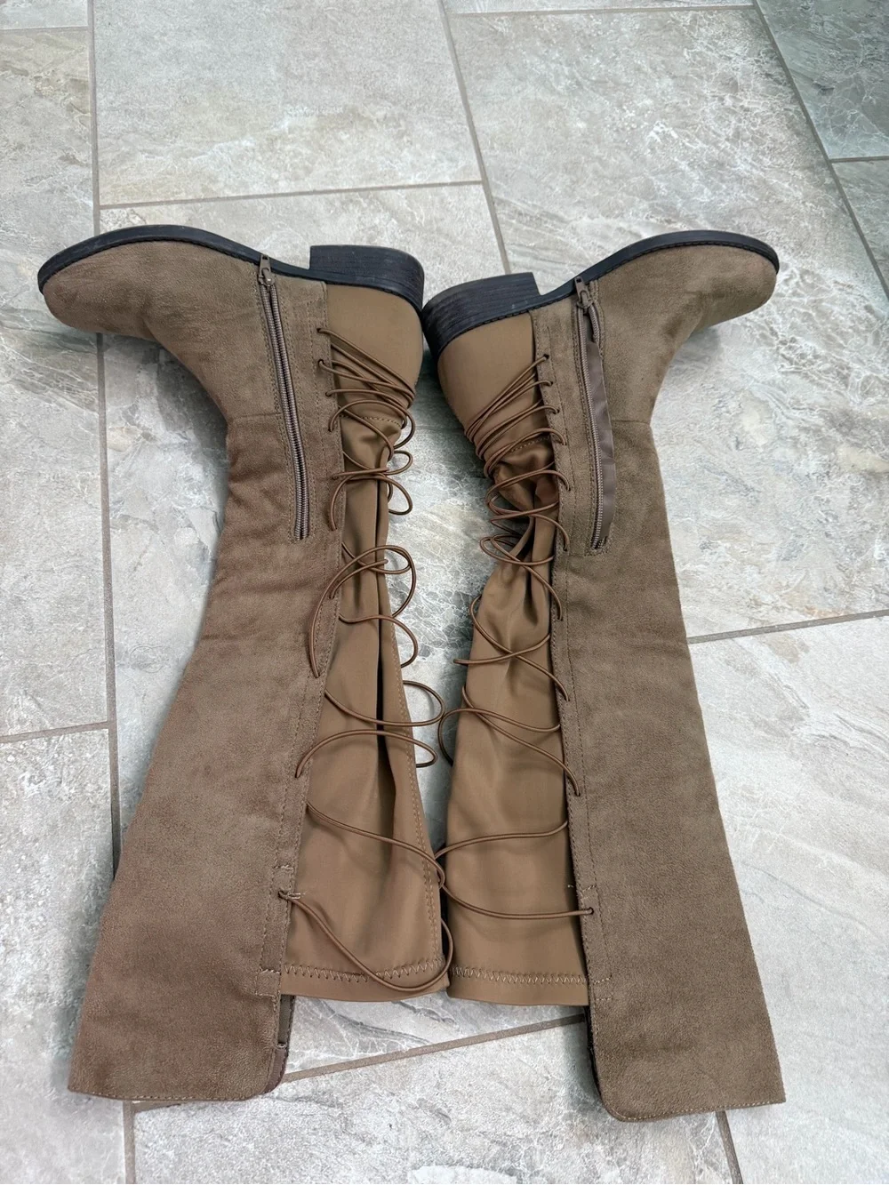 Tan Suede Over-the-Knee Women’s Boots